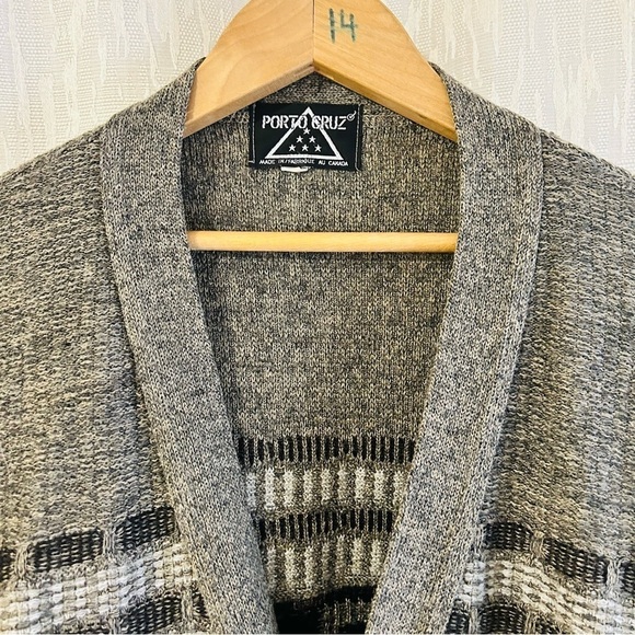 Vintage 80s Porto Cruz cottage grandpa cardigan - Picture 3 of 7